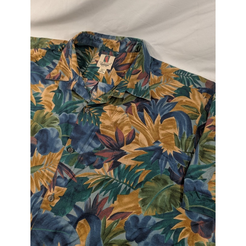 Tori Richard Honolulu Button Up Shirt Mens 3XT Floral Cotton Lawn Pocket Vintage